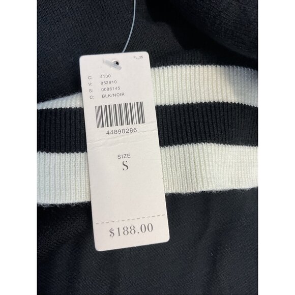 NEW Maeve Anthropologie Black White Floral Crew Neck Osceola Sweater Dress S - Picture 13 of 14